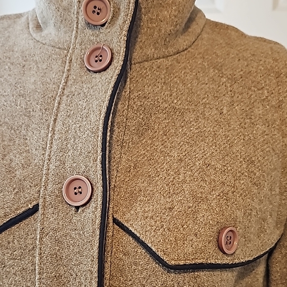 Vintage Camel Wool Trench Coat - Picture 3 of 15